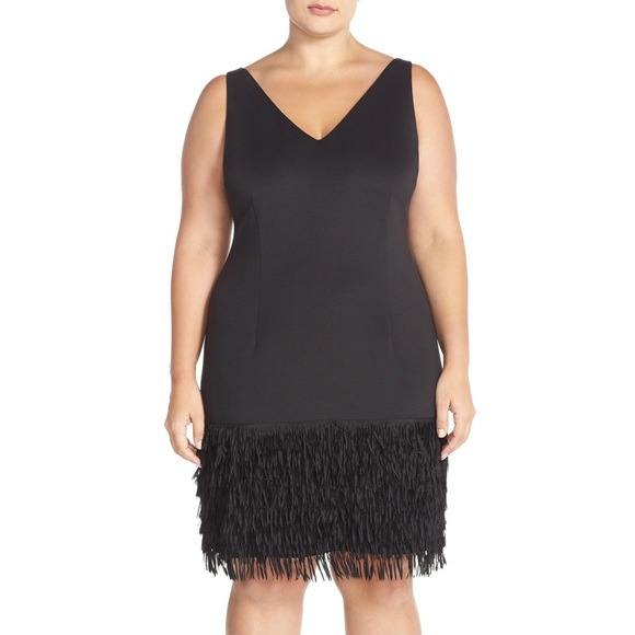 Adrianna Papell Dresses & Skirts - NWT Adrianna Papell Ponte Fringe Shift Dress 20W
